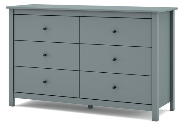 Komoda sivozelená z borovicového dreva 130x80x45 cm Misti – Marckeric