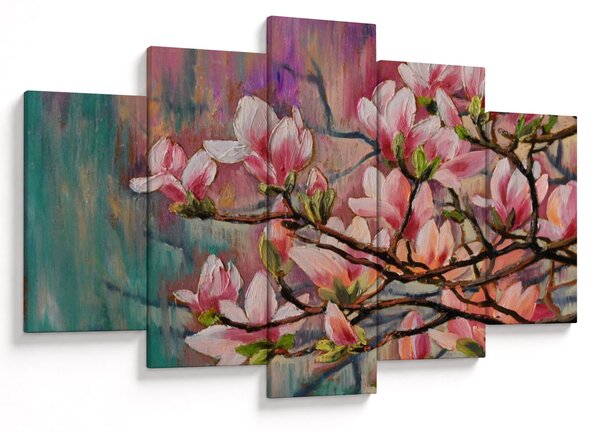 Obraz - Olejomaľba, Rozkvitnutá sakura (150x105 cm)