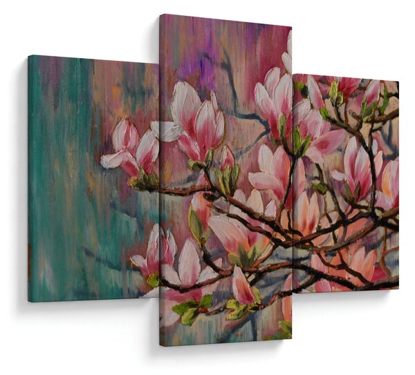 Obraz - Olejomaľba, Rozkvitnutá sakura (90x60 cm)