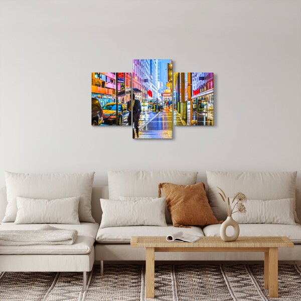 Obraz - Mesto v neónovej žiare (90x60 cm)