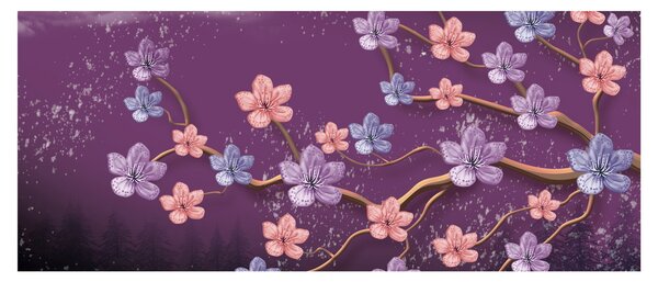 Obraz - Jarný súmrak (120x50 cm)