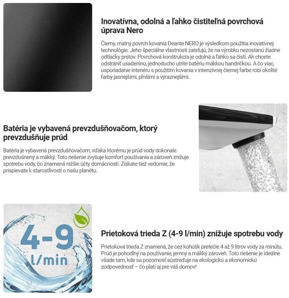 Deante Arnika, umývadlová batéria, čierna matná, DEA-BQA_N20M