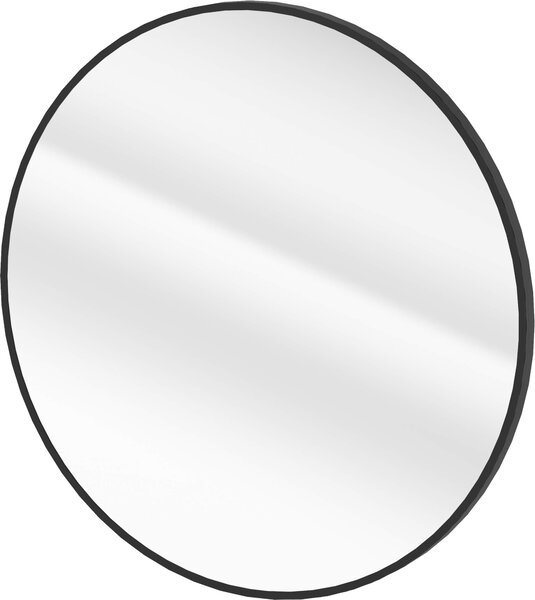 Deante Round, okrúhle zrkadlo v čiernom ráme 60 cm, čierna matná, DEA-ADR_N831