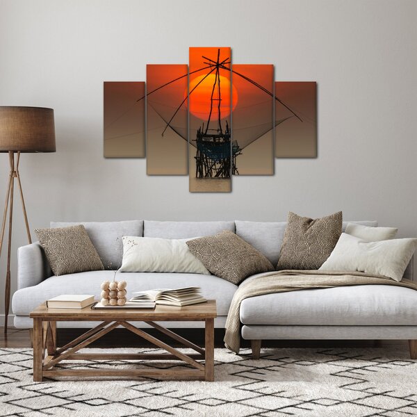 Obraz - Východ slnka, jazero Pakpra (150x105 cm)