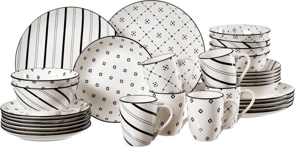 KOMBINOVANÝ SERVIS 30-dielne, porcelán keramika Ritzenhoff Breker - Jedálenské sety