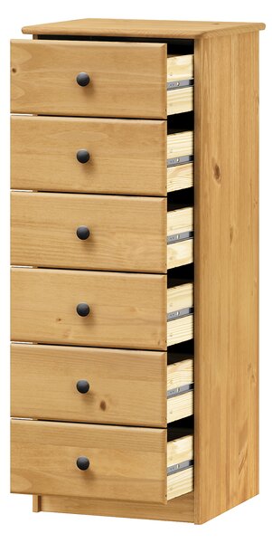 Komoda 3VK - 6 zásuviek vosk, kovové úchytky