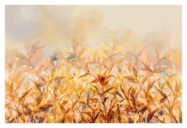 Obraz - Listy vo farbách jesene, olejomaľba (90x60 cm)