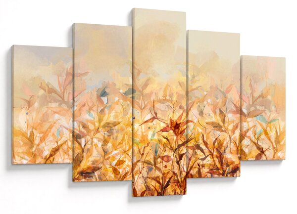 Obraz - Listy vo farbách jesene, olejomaľba (150x105 cm)