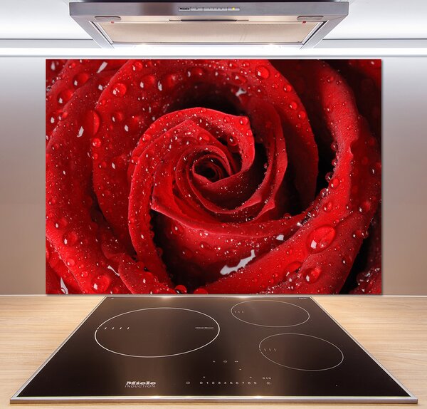 Panel do kuchyne Kvapky na ružu pl-pksh-100x70-f-37464697