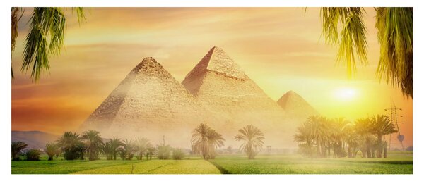Obraz - Pyramídy (120x50 cm)