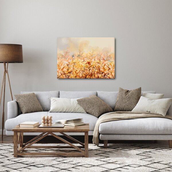 Obraz - Listy vo farbách jesene, olejomaľba (70x50 cm)