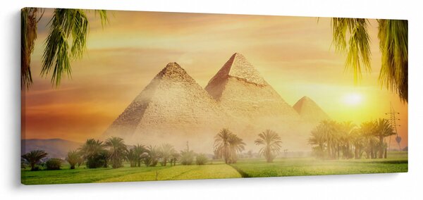 Obraz - Pyramídy (120x50 cm)