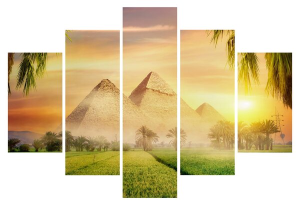 Obraz - Pyramídy (150x105 cm)