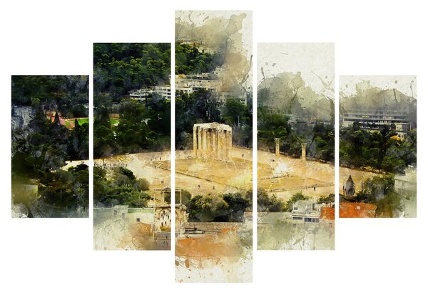 Obraz - Chrám Dia, Atény, Grécko (150x105 cm)