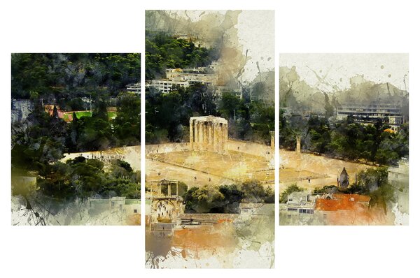 Obraz - Chrám Dia, Atény, Grécko (90x60 cm)