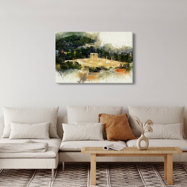 Obraz - Chrám Dia, Atény, Grécko (90x60 cm)
