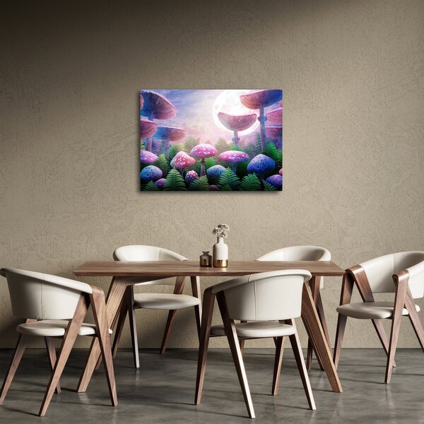 Obraz - Huby pri splne, grafika (70x50 cm)