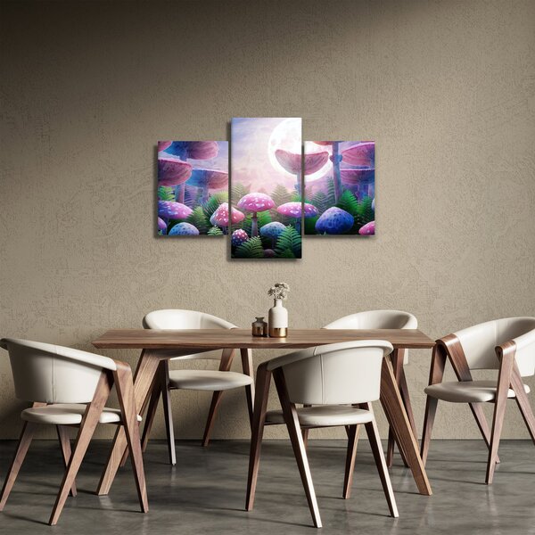 Obraz - Huby pri splne, grafika (90x60 cm)