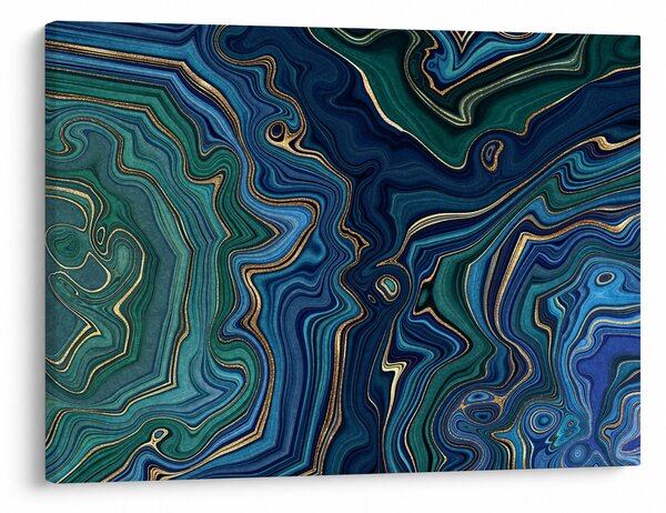 Obraz - Zeleno-modrý mramor (70x50 cm)