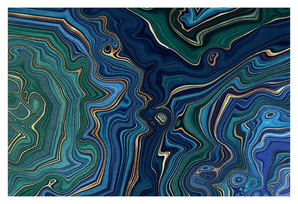 Obraz - Zeleno-modrý mramor (90x60 cm)