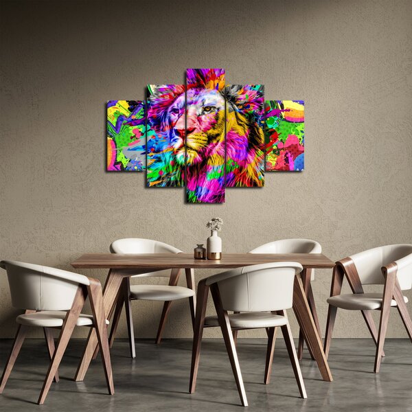 Obraz - 3D obraz leva (150x105 cm)