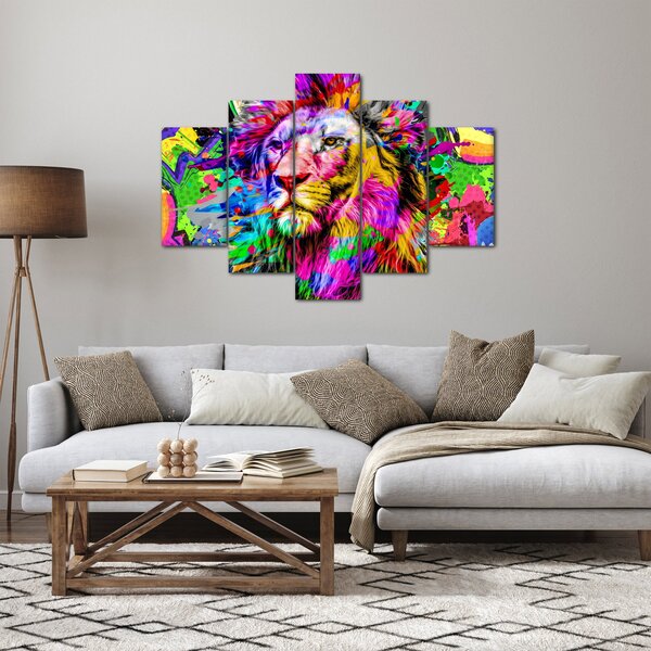 Obraz - 3D obraz leva (150x105 cm)