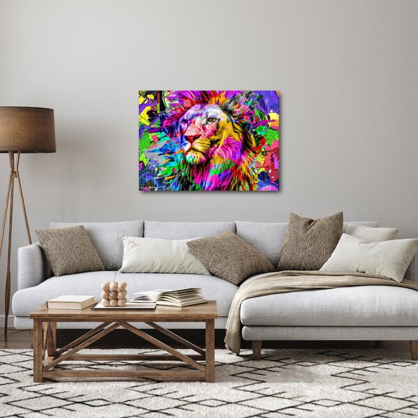 Obraz - 3D obraz leva (70x50 cm)