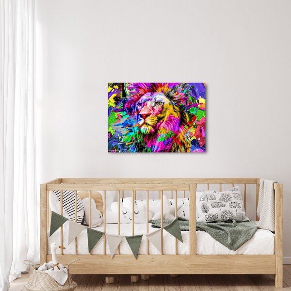 Obraz - 3D obraz leva (70x50 cm)