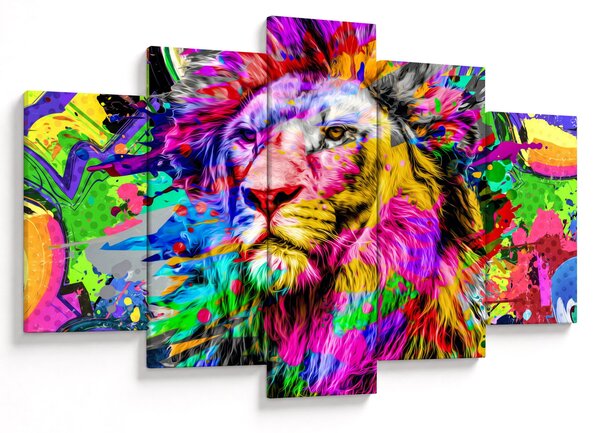 Obraz - 3D obraz leva (150x105 cm)