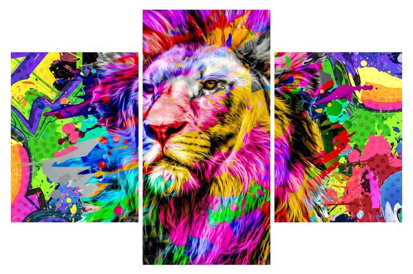 Obraz - 3D obraz leva (90x60 cm)