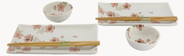 Porcelánová súprava riadu na sushi Sakura, 2 osoby, 6 ks