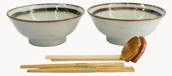 Porcelánová súprava riadu na ramen Wasabi, 2 osoby, 6 ks