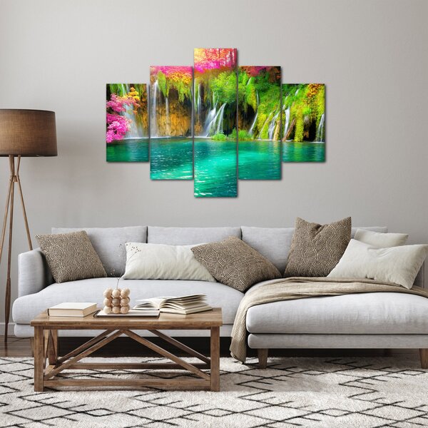 Obraz - Vodopád, Plitvické jazerá, Chorvátsko (150x105 cm)
