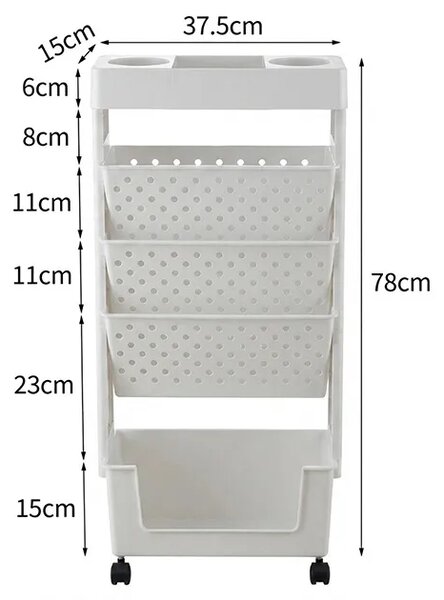 Bookcart™ 5-úrovňová Pojazdná Knižnica