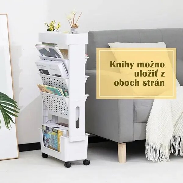 Bookcart™ 5-úrovňová Pojazdná Knižnica