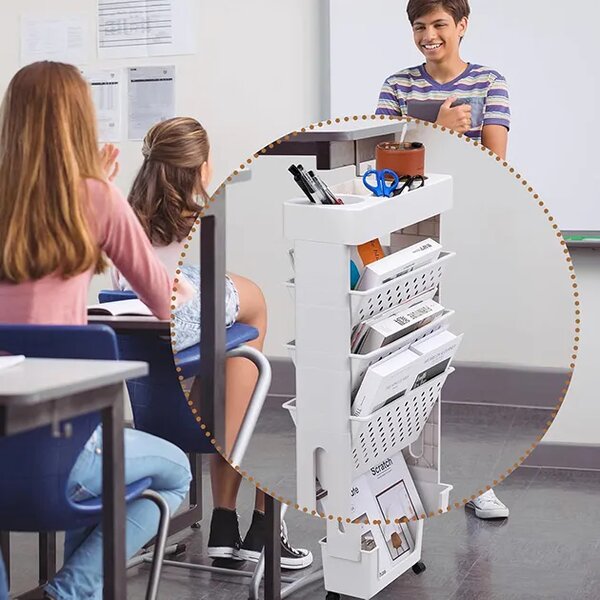 Bookcart™ 5-úrovňová Pojazdná Knižnica