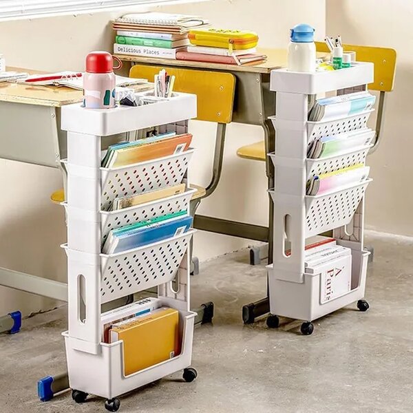 Bookcart™ 5-úrovňová Pojazdná Knižnica