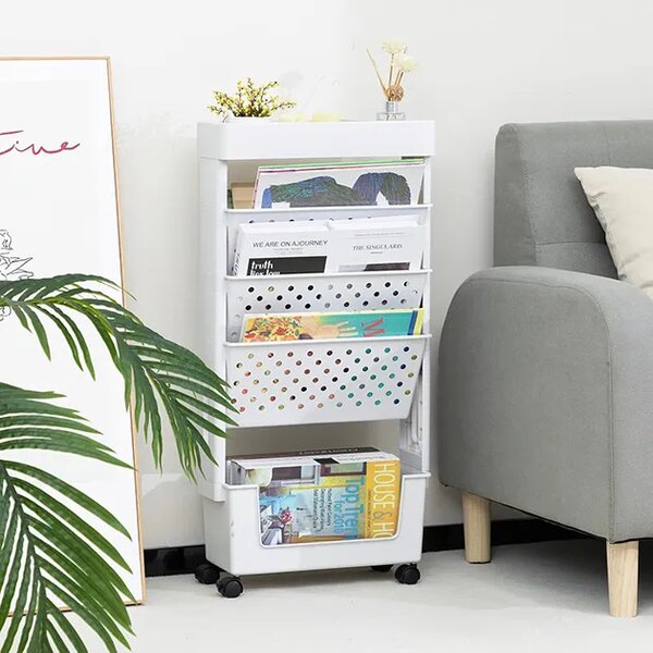 Bookcart™ 5-úrovňová Pojazdná Knižnica