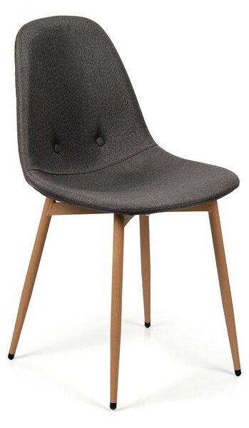 Jedálenský set 4x stoličky + stôl 120 cm AVENBERG NATURAL, sivá