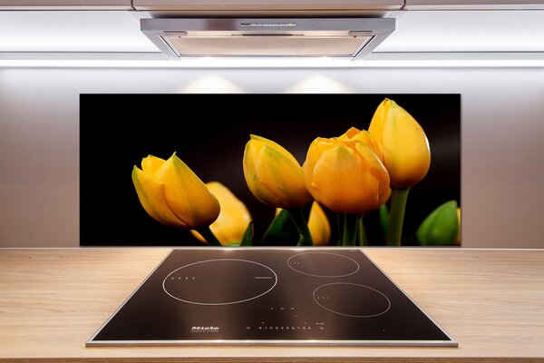 Panel do kuchyne Žlté tulipány pl-pksh-125x50-f-64836622