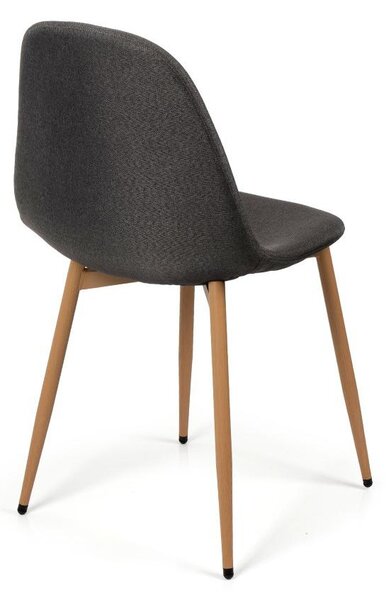 Jedálenský set 4x stoličky + stôl 120 cm AVENBERG NATURAL, sivá