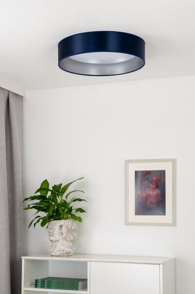 Duolla - LED Stropné svietidlo ROLLER LED/24W/230V pr. 45 cm modrá/strieborná