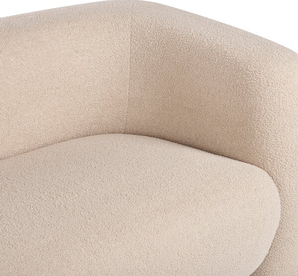 3-miestna pohovka béžová buklé čalúnenie extra vankúše retro glamour art deco štýl