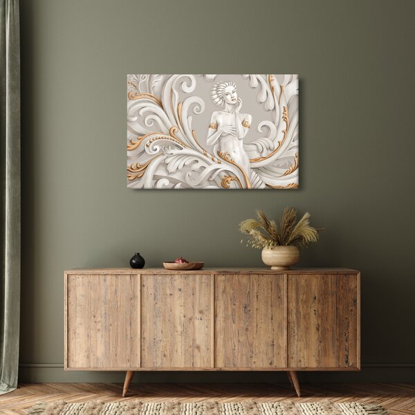 Obraz bohyne v ornamentálnom pozadí (90x60 cm)
