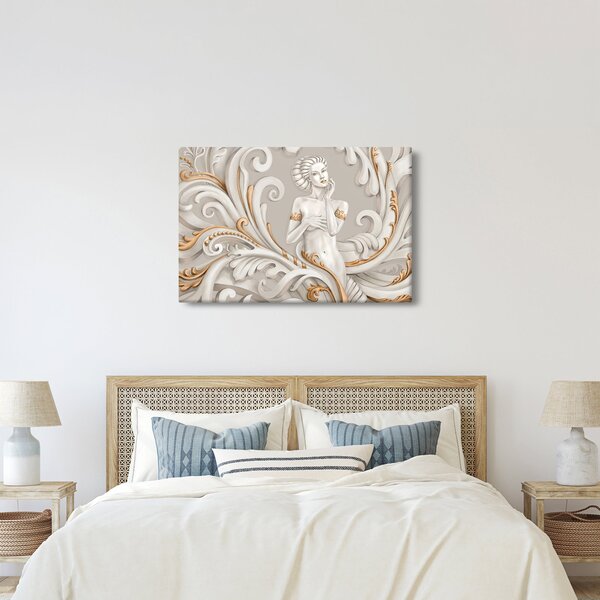 Obraz bohyne v ornamentálnom pozadí (90x60 cm)