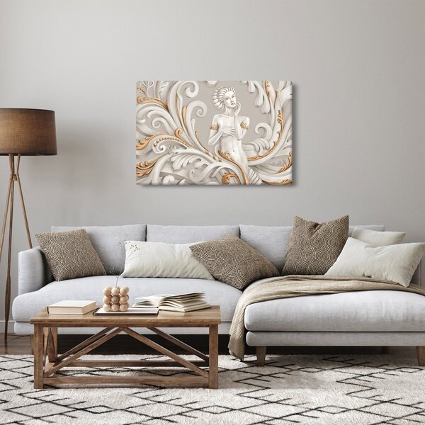 Obraz bohyne v ornamentálnom pozadí (90x60 cm)
