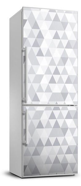 Nálepka tapeta na chladničku Sivé trojuholníky