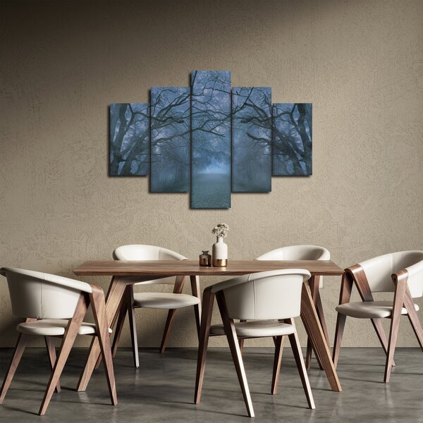 Obraz lesa v hmle (150x105 cm)