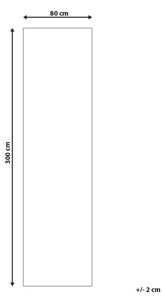 Izbový koberec sivý 80 x 300 cm geometrický vzor protišmyková spodná strana vhodný na podlahové kúrenie behúň na chodbu