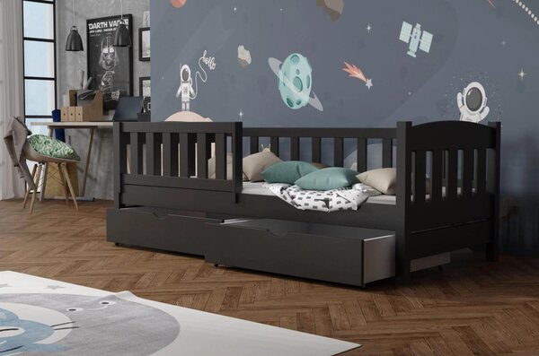 MAXMAX Detská posteľ z masívu borovice BEN so šuplíkmi - 200x90 cm